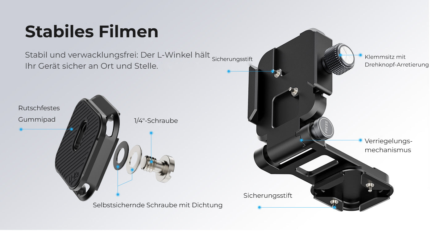 Ulanzi UKA08 Uka Camera Foldable L-Bracket – Stabilní uchycení bez chvění