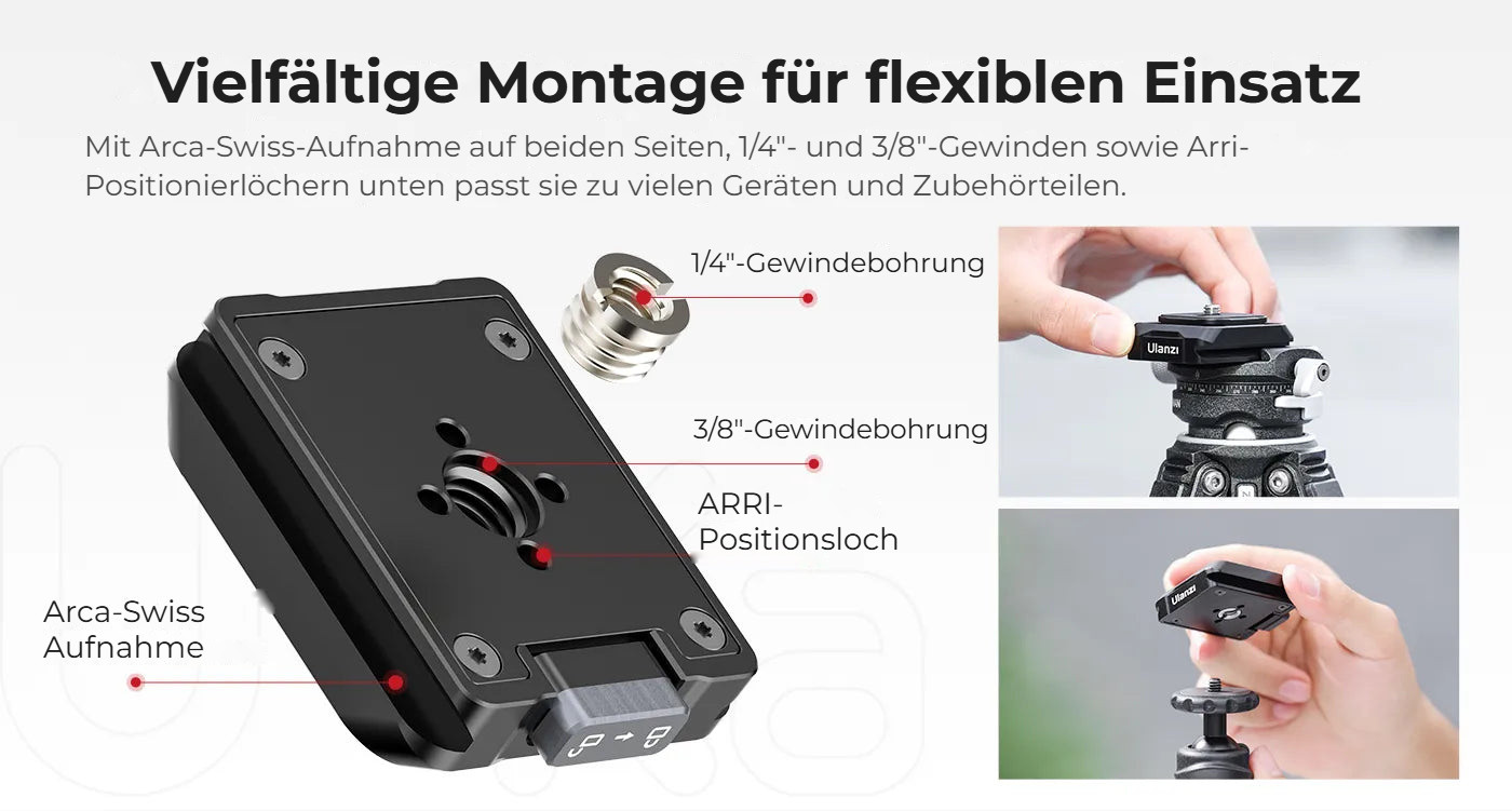 Ulanzi Uka Quick Release Plate and Base Kit – Více možností montáže