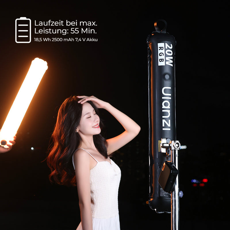 Ulanzi UA20C 20W RGB Magnetic Air Tube Light – Výdrž až 55 minut