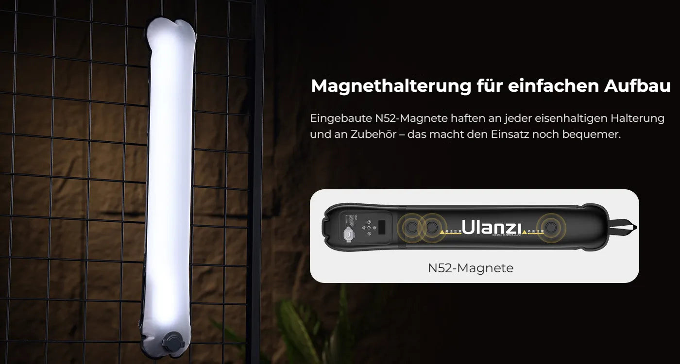 Ulanzi UA12 12W nafukovací světlo – Magnetické uchycení pro snadnou montáž
