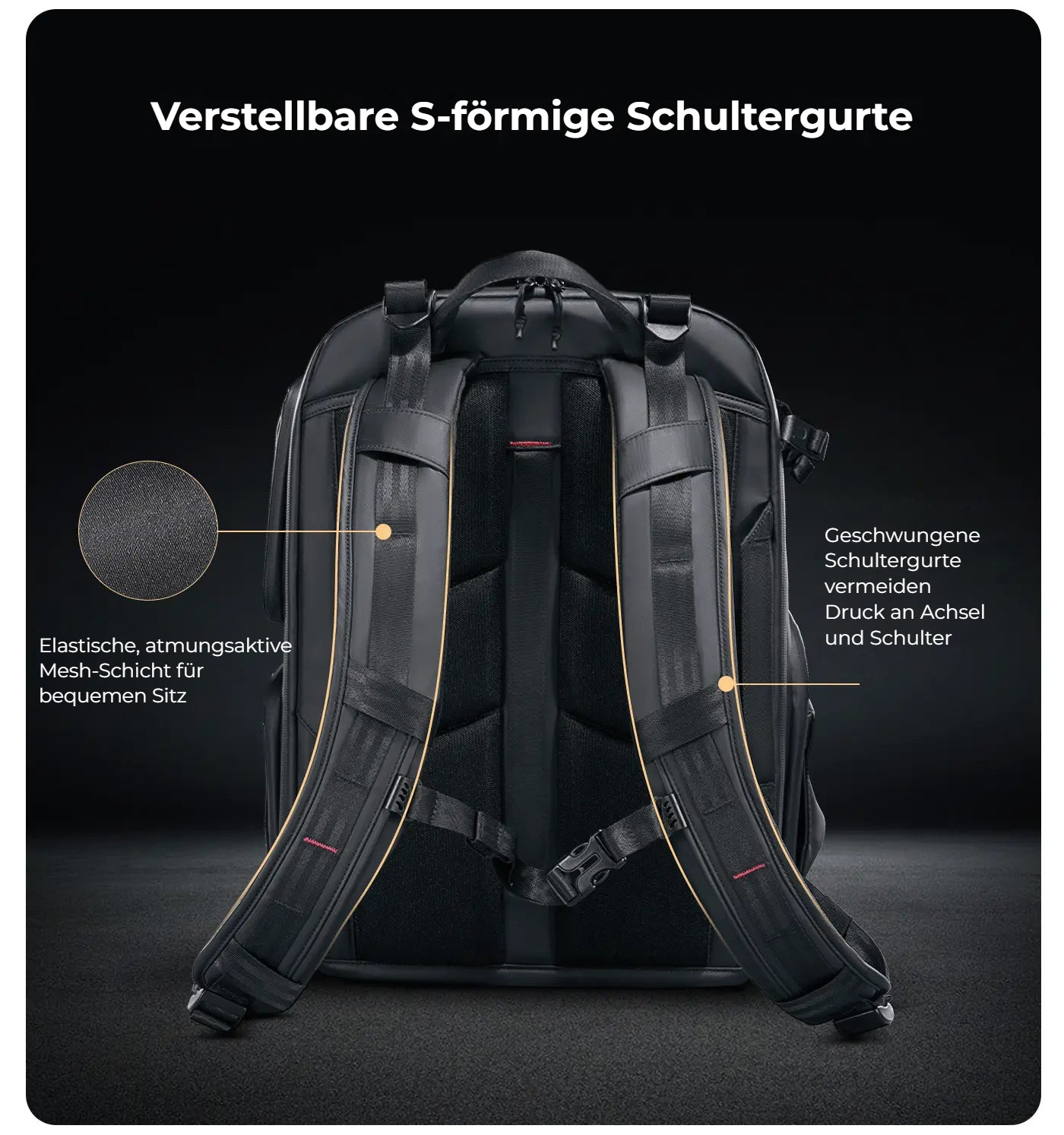 Ulanzi BP10 Hardshell Camera Backpack – Anatomicky tvarované ramenní popruhy