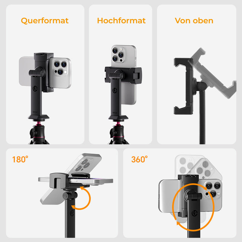 Ulanzi MA54 Uka Phone Holder – Otočení o 360° a náklon o 180°
