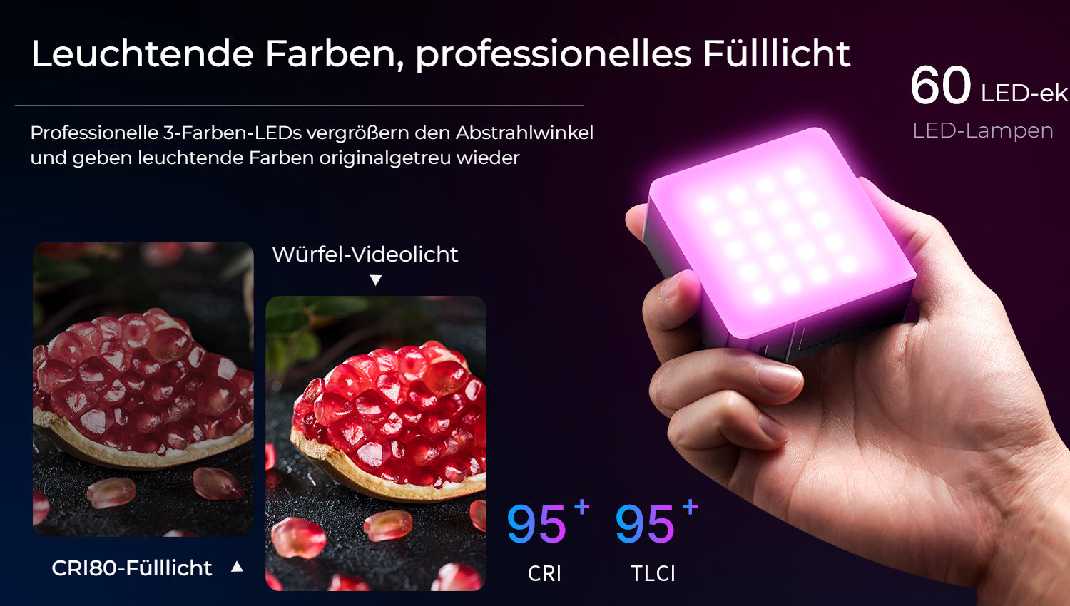 Ulanzi VL49 Pro RGB – Výplňové světlo s věrnými barvami
