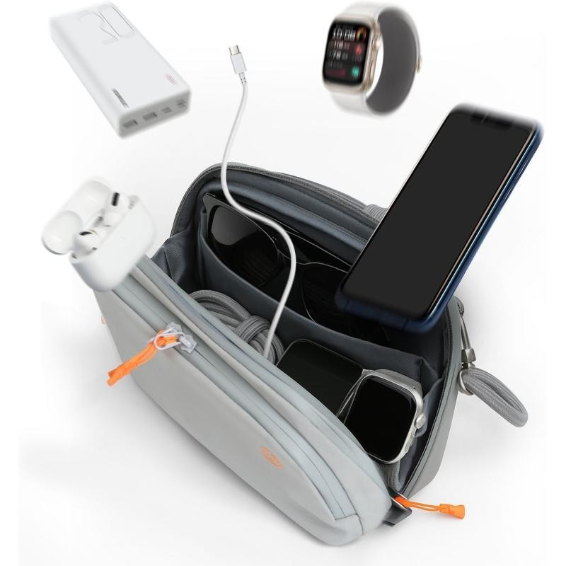 Ulanzi YY08 TechLite Sling Bag šedá – Zipová kapsa pro drobnosti