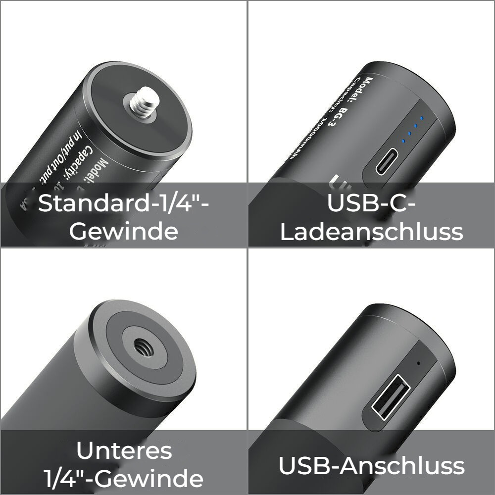 Ulanzi BG-3 power grip – Dva závity a dva porty
