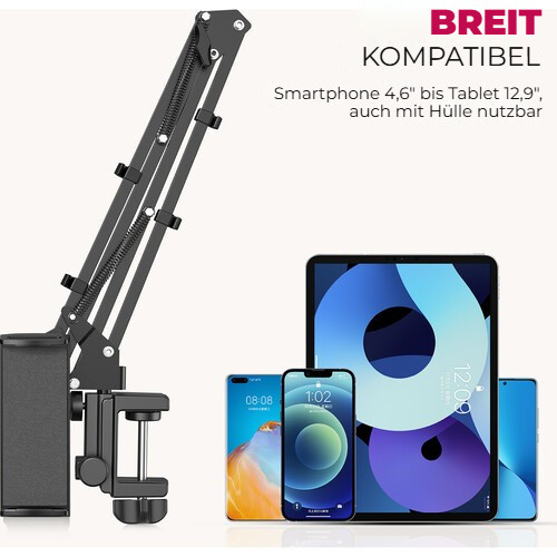 Ulanzi T2 stolní rameno – Od telefonu po velký tablet