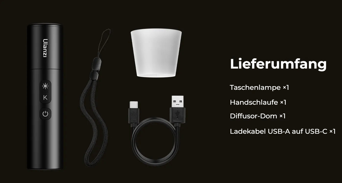 Ulanzi LM07 Videography Flashlight – Obsah balení