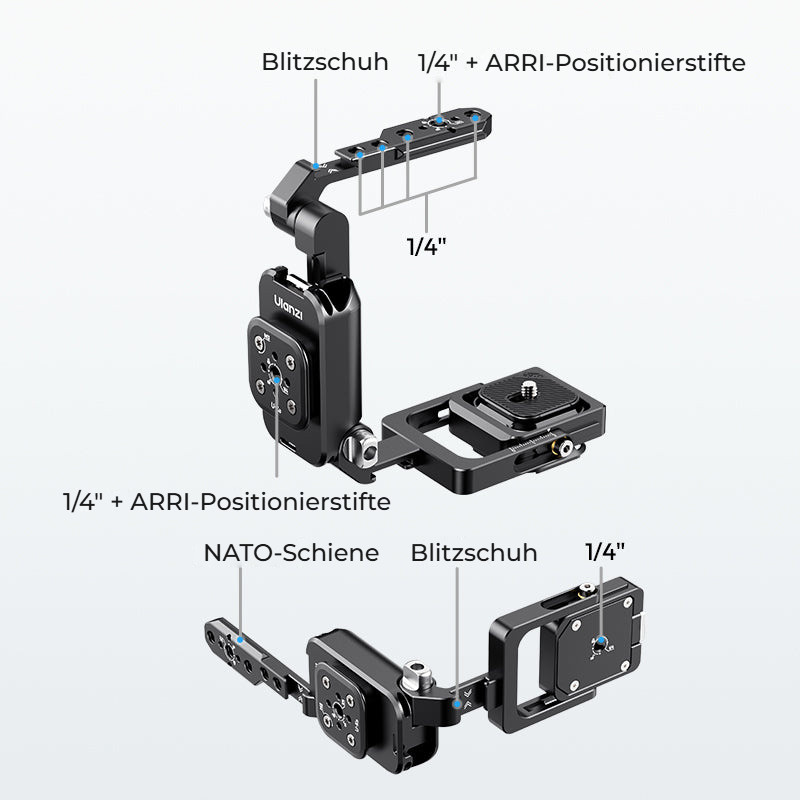 Ulanzi XJ01 Folding Handle Camera Cage – Body pro příslušenství